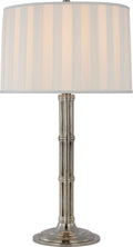 Downing Large Table Lamp | Butler's Silver | Silk Box Pleat Shade