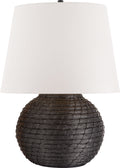 Lohan Medium Table Lamp | Black Rattan | White Paper Shade