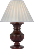 Tisdale Large Table Lamp | Mahogany | Silk Box Pleat Shade
