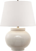 Carter Small Table Lamp | White Porcelain | White Paper Shade
