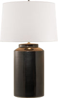 Carter Large Table Lamp | Black Porcelain | White Paper Shade