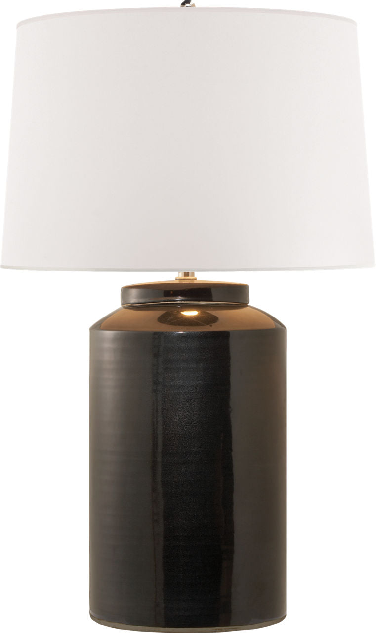 Carter Large Table Lamp | Black Porcelain | White Paper Shade
