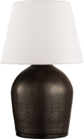 Halifax Small Table Lamp | Black Ceramic | White Paper Shade