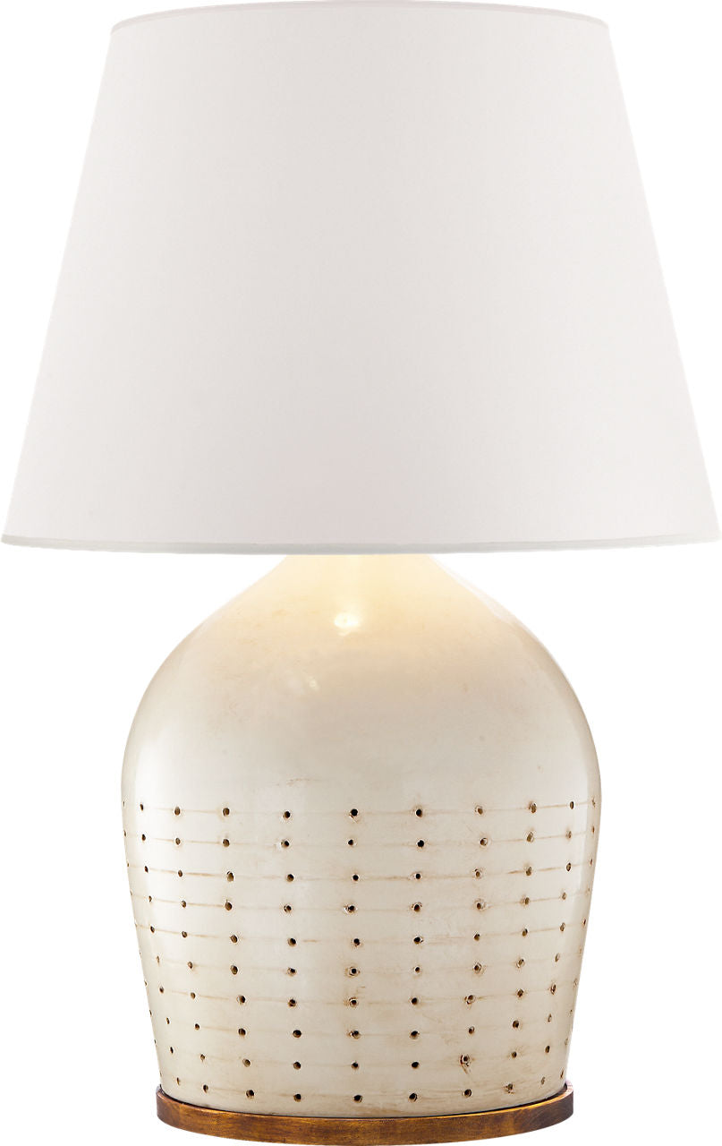 Halifax Large Table Lamp | Coconut | White Paper Shade