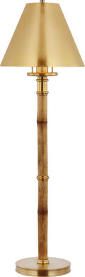 Dalfern Desk Lamp | Waxed Bamboo and Natural Brass | Natural Brass Shade