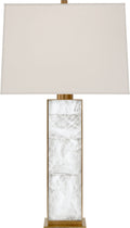 Ellis Table Lamp | Natural Brass and Quartz | Percale Shade