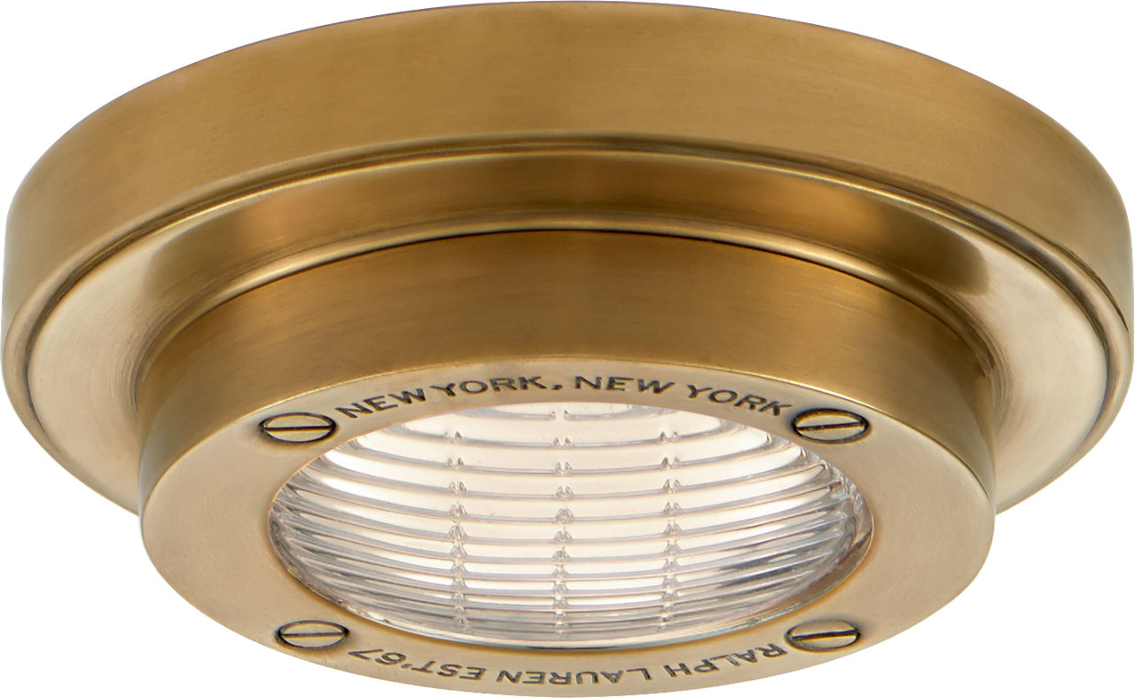 Grant 4.5" Solitaire Flush Mount | Natural Brass