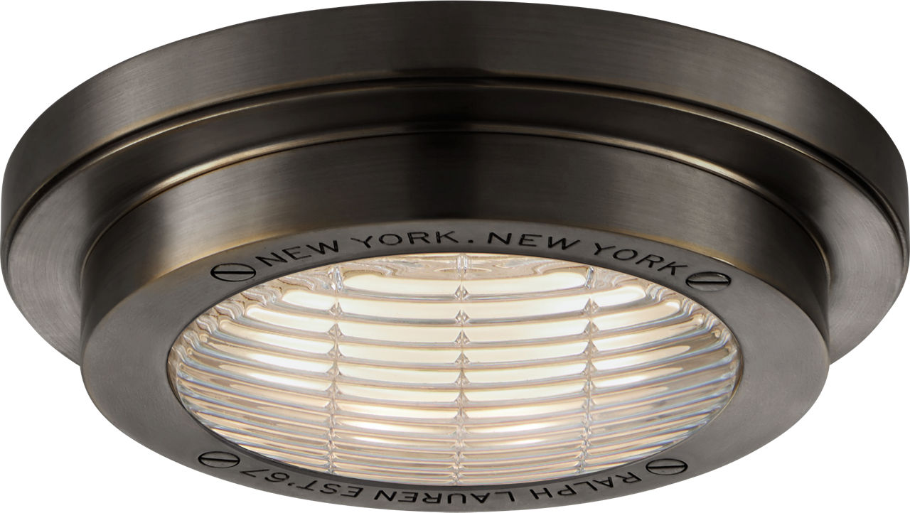 Grant 6.25" Solitaire Flush Mount | Bronze