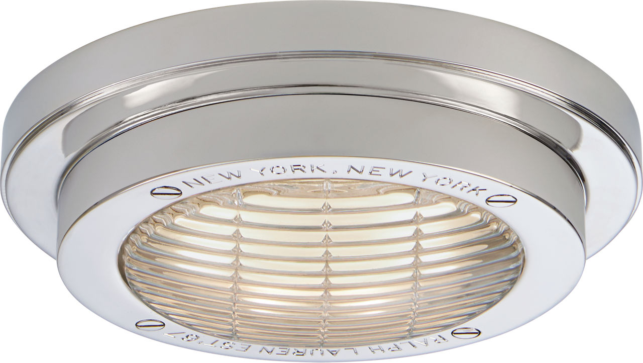 Grant 6.25" Solitaire Flush Mount | Polished Nickel