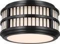 Perren 12" Flush Mount | Bronze and Glass Rods