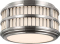 Perren 12" Flush Mount | Polished Nickel and Glass Rods