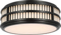 Perren 18" Flush Mount | Bronze and Glass Rods