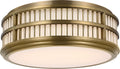 Perren 18" Flush Mount | Natural Brass and Glass Rods