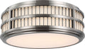 Perren 18" Flush Mount | Polished Nickel and Glass Rods