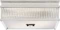 Allen Square Flush Mount | Polished Nickel and Glass Rods | White Glass