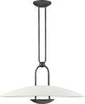 Cara Medium Sculpted Pendant | Bronze | Plaster White Shade