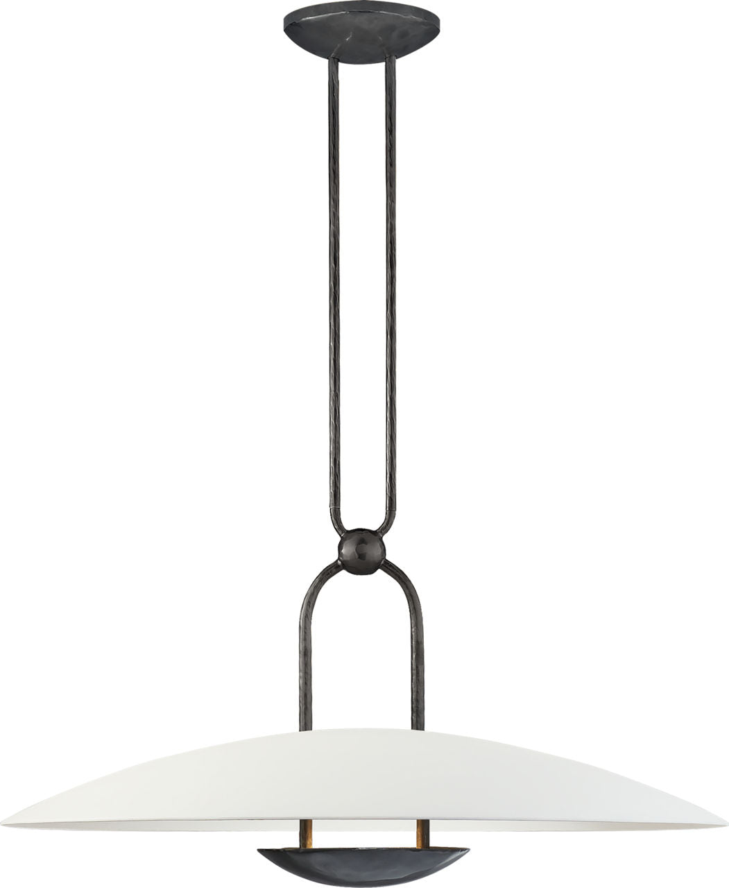 Cara Medium Sculpted Pendant | Bronze | Plaster White Shade