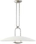 Cara Medium Sculpted Pendant | Polished Nickel | Plaster White Shade