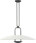 Cara Large Sculpted Pendant | Bronze | Plaster White Shade