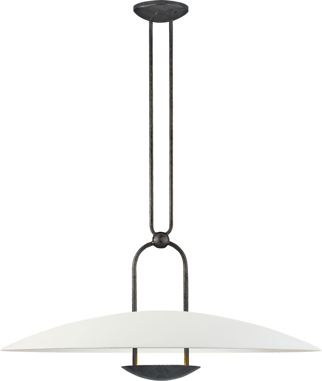 Cara Large Sculpted Pendant | Bronze | Plaster White Shade