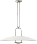 Cara Large Sculpted Pendant | Polished Nickel | Plaster White Shade