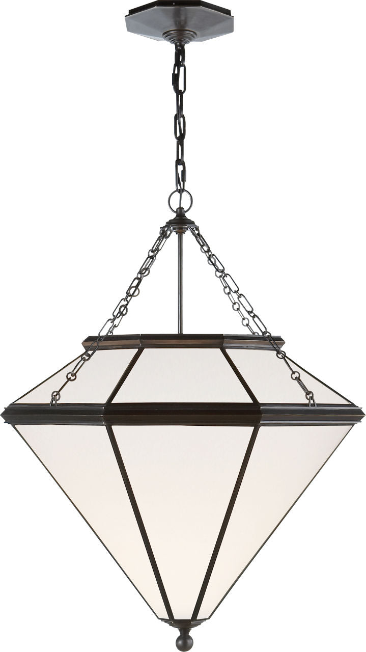 Cannes Pendant | Bronze | White Glass