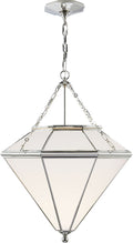 Cannes Pendant | Polished Nickel | White Glass