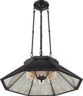Rivington Medium Eight-Paneled Chandelier | Bronze | Antiqued Ribbed Mirror