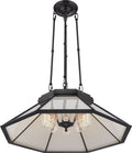 Rivington Medium Eight-Paneled Chandelier | Bronze | White Glass
