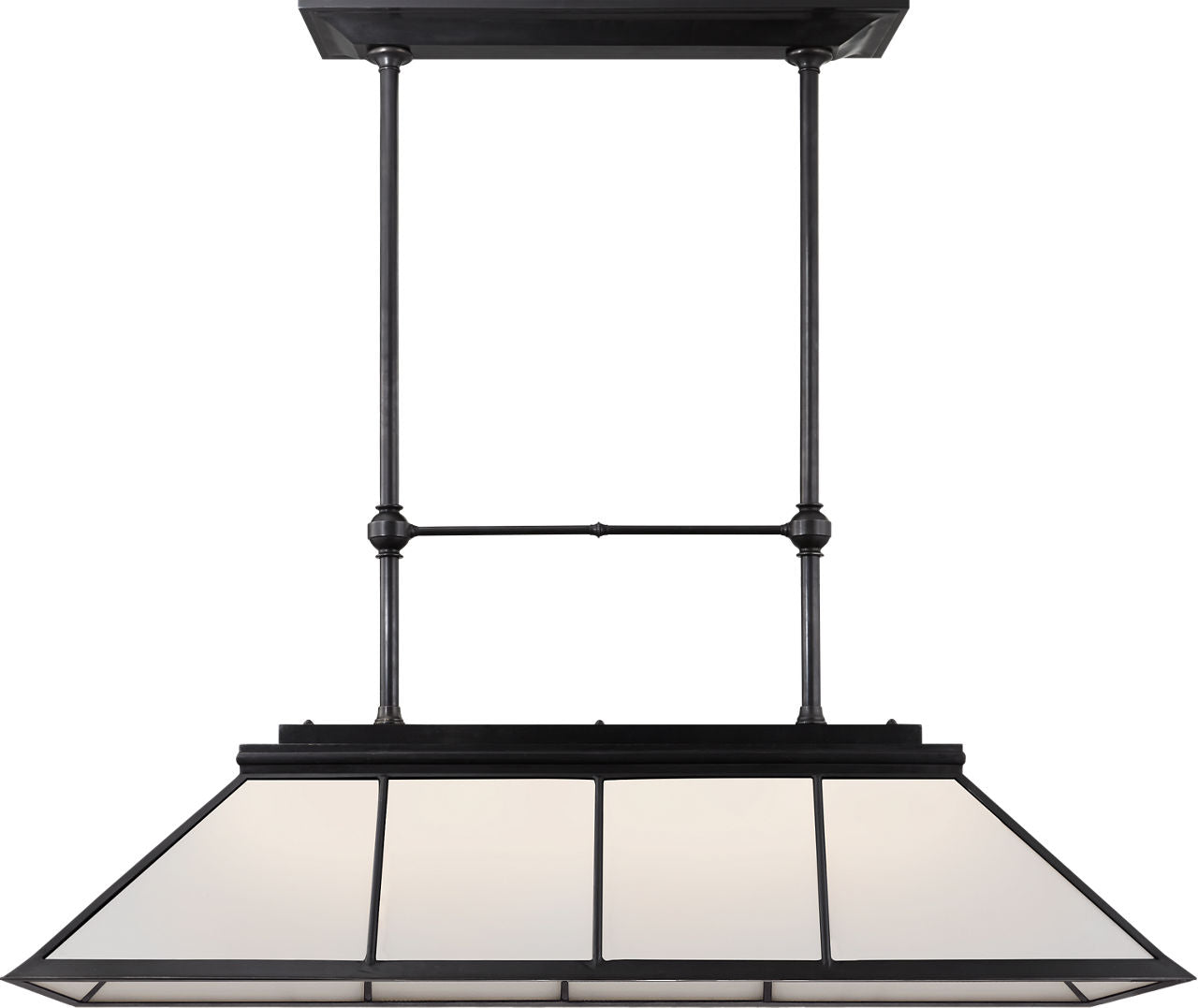 Rivington Large Billiard Chandelier | Bronze | White Glass