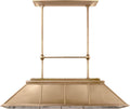 Rivington Large Billiard Chandelier | Natural Brass | Antiqued Ribbed Mirror