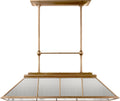 Rivington Large Billiard Chandelier | Natural Brass | Clear Ribbed Glass