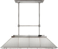 Rivington Large Billiard Chandelier | Polished Nickel | Clear Ribbed Glass