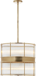 Allen Large Chandelier | Natural Brass and Glass Rods