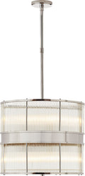 Allen Large Chandelier | Polished Nickel and Glass Rods