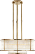 Allen Large Tiered Chandelier | Natural Brass and Glass Rods