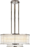 Allen Large Tiered Chandelier | Polished Nickel and Glass Rods