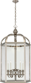 Falaise Large Lantern | Butler's Silver | Clear Glass