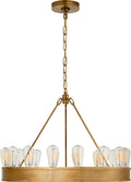 Roark 30" Modular Ring Chandelier | Natural Brass