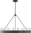 Roark 40" Modular Ring Chandelier | Aged Iron