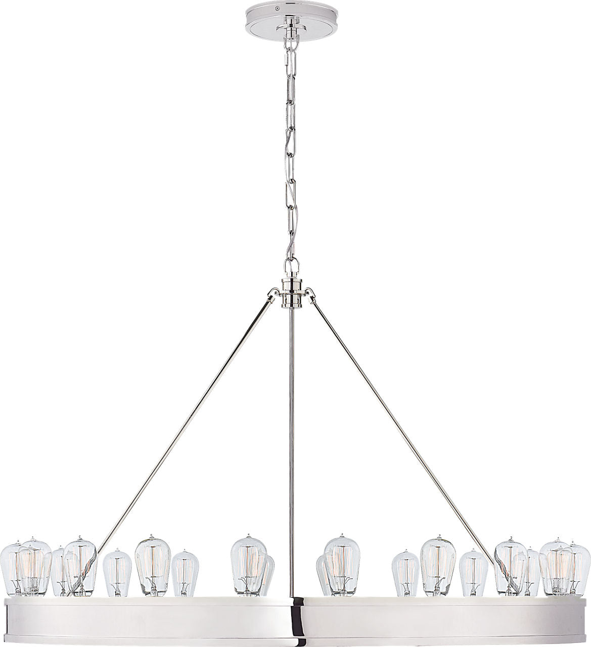Roark 40" Modular Ring Chandelier | Polished Nickel