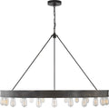 Roark 50" Modular Ring Chandelier | Aged Iron