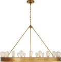 Roark 50" Modular Ring Chandelier | Natural Brass