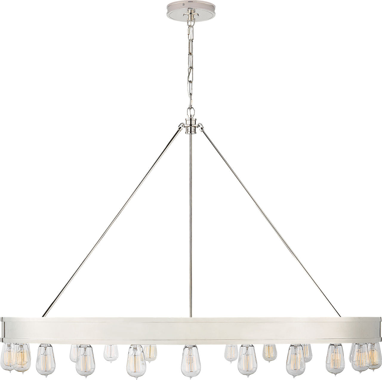 Roark 50" Modular Ring Chandelier | Polished Nickel