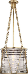 Chatham Large Lantern | Natural Brass | Clear Glass