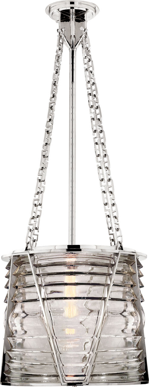 Chatham Large Lantern | Polished Nickel | Clear Glass