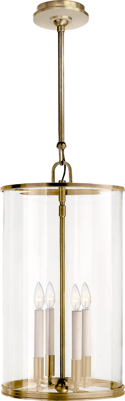 Modern Large Lantern | Natural Brass