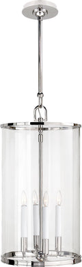 Modern Large Lantern | Polished Nickel