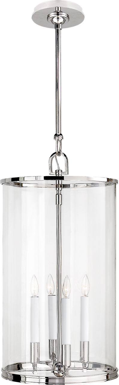 Modern Large Lantern | Polished Nickel