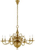 Lillianne Single Tier Chandelier | Natural Brass